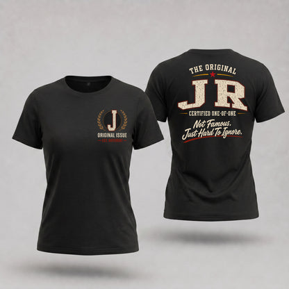 JR W65-F6-168 – Personalized Original Issue Apparel “The Original NAME Certified One-of-One"