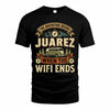 JUAREZ TT898-K6-229 – Personalized Funny Camping Quote Apparel “The Adventure Begins When The WiFi Ends”