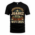 JUAREZ TT898-K6-229 – Personalized Funny Camping Quote Apparel “The Adventure Begins When The WiFi Ends”