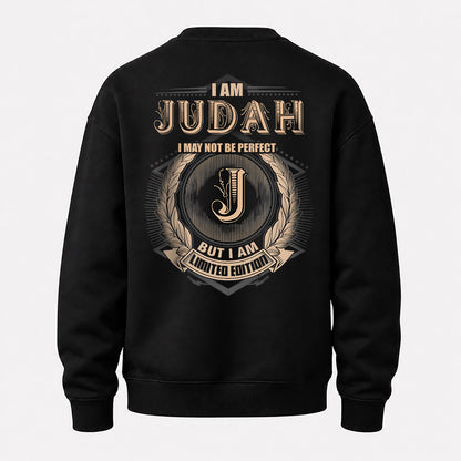 JUDAH 2K-101–Personalized Name Quote Apparel “I Am NAME May Not Be Perfect But I Am Limited Edition”