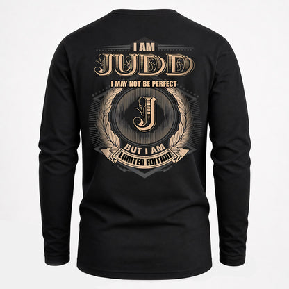 JUDD 2K-101–Personalized Name Quote Apparel “I Am NAME May Not Be Perfect But I Am Limited Edition”
