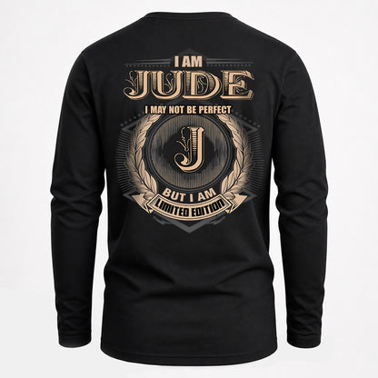 JUDE 2K-101–Personalized Name Quote Apparel “I Am NAME May Not Be Perfect But I Am Limited Edition”