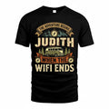 JUDITH TT898-K6-229 – Personalized Funny Camping Quote Apparel “The Adventure Begins When The WiFi Ends”