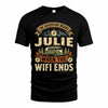 JULIE TT898-K6-229 – Personalized Funny Camping Quote Apparel “The Adventure Begins When The WiFi Ends”
