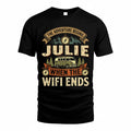 JULIE TT898-K6-229 – Personalized Funny Camping Quote Apparel “The Adventure Begins When The WiFi Ends”