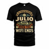 JULIO TT898-K6-229 – Personalized Funny Camping Quote Apparel “The Adventure Begins When The WiFi Ends”