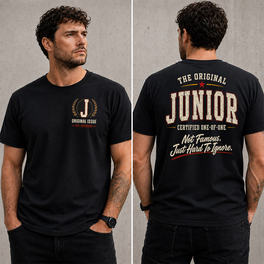 JUNIOR W65-F6-168 – Personalized Original Issue Apparel “The Original NAME Certified One-of-One"