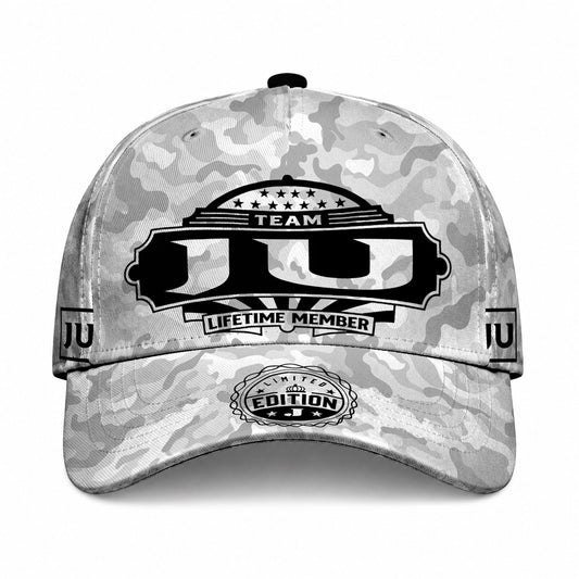 JU TC01 HH79 Team Your Name Hat, Personalized Camo Baseball Cap, Custom Family Gift, Gift for Him Her