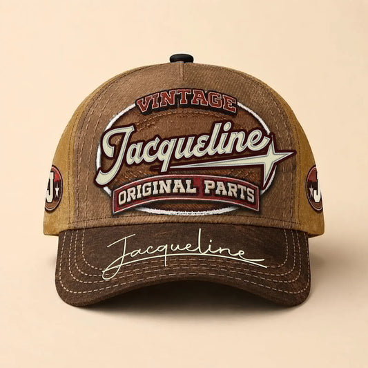 JACQUELINE TC02 HH79  Personalized Name Baseball Cap, Vintage Retro Hat, Custom Gift for Him & Her