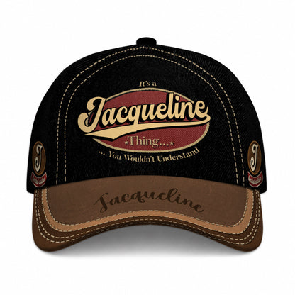 JACQUELINE  TC06 HH79 Personalized Distressed Baseball Cap, Custom Retro Trucker Hat, Statement Dad Cap