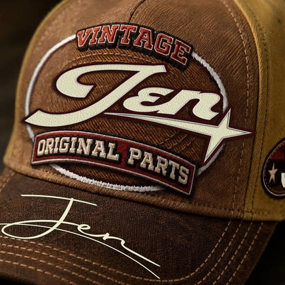 JEN TC02 HH79  Personalized Name Baseball Cap, Vintage Retro Hat, Custom Gift for Him & Her