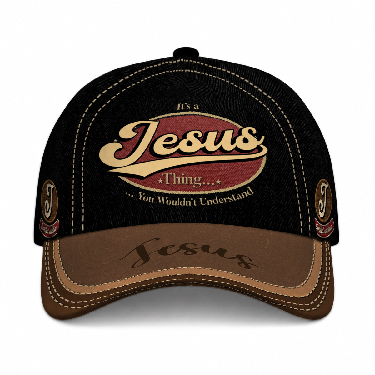 JESUS  TC06 HH79 Personalized Distressed Baseball Cap, Custom Retro Trucker Hat, Statement Dad Cap