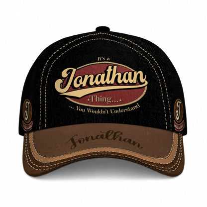 JONATHAN  TC06 HH79 Personalized Distressed Baseball Cap, Custom Retro Trucker Hat, Statement Dad Cap