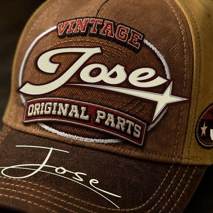 JOSE TC02 HH79  Personalized Name Baseball Cap, Vintage Retro Hat, Custom Gift for Him & Her