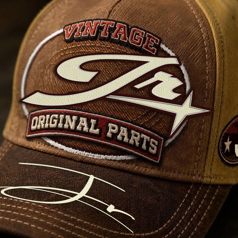 JR TC02 HH79  Personalized Name Baseball Cap, Vintage Retro Hat, Custom Gift for Him & Her