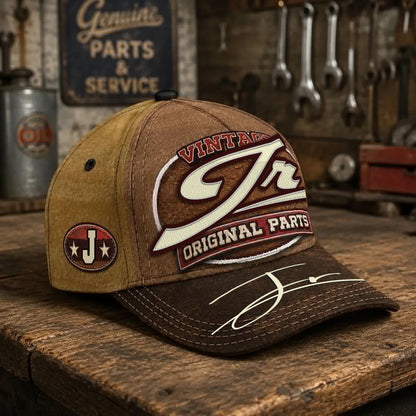 JR TC02 HH79  Personalized Name Baseball Cap, Vintage Retro Hat, Custom Gift for Him & Her