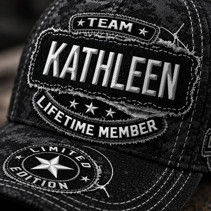 KATHLEEN TC03 HH79  Personalized Black Camo Baseball Cap, Custom Name Family Hat