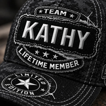 KATHY TC03 HH79  Personalized Black Camo Baseball Cap, Custom Name Family Hat