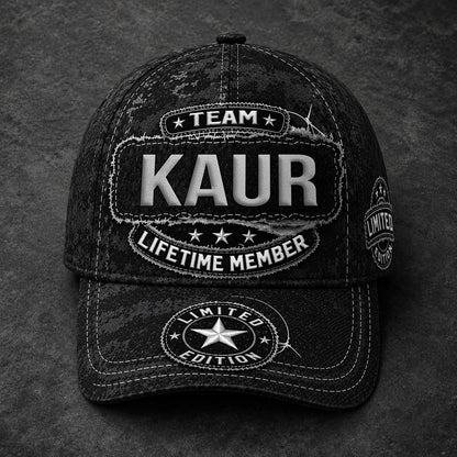 KAUR TC03 HH79  Personalized Black Camo Baseball Cap, Custom Name Family Hat