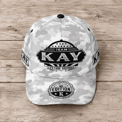 KAY TC01 HH79 Team Your Name Hat, Personalized Camo Baseball Cap, Custom Family Gift, Gift for Him Her