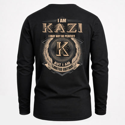 KAZI 2K-101–Personalized Name Quote Apparel “I Am NAME May Not Be Perfect But I Am Limited Edition”
