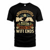 KA TT898-K6-229 – Personalized Funny Camping Quote Apparel “The Adventure Begins When The WiFi Ends”