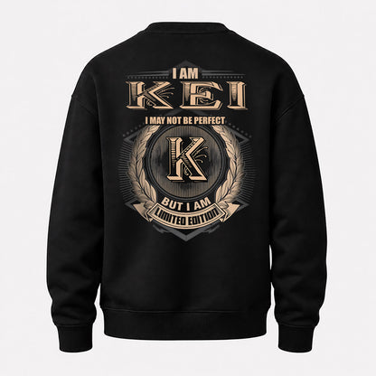 KEI 2K-101–Personalized Name Quote Apparel “I Am NAME May Not Be Perfect But I Am Limited Edition”