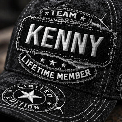 KENNY TC03 HH79  Personalized Black Camo Baseball Cap, Custom Name Family Hat