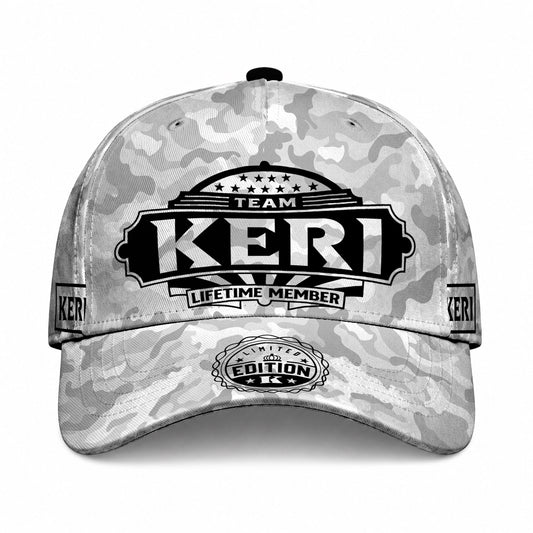 KERI TC01 HH79 Team Your Name Hat, Personalized Camo Baseball Cap, Custom Family Gift, Gift for Him Her