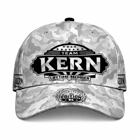 KERN TC01 HH79 Team Your Name Hat, Personalized Camo Baseball Cap, Custom Family Gift, Gift for Him Her