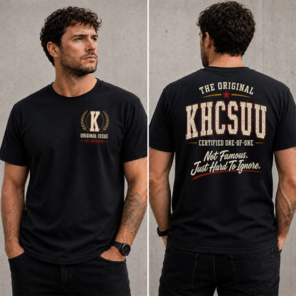 KHCSUU W65-F6-168 – Personalized Original Issue Apparel “The Original NAME Certified One-of-One"