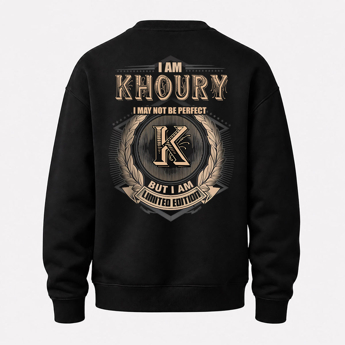 KHOURY 2K-101–Personalized Name Quote Apparel “I Am NAME May Not Be Perfect But I Am Limited Edition”