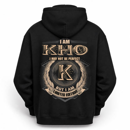 KHO 2K-101–Personalized Name Quote Apparel “I Am NAME May Not Be Perfect But I Am Limited Edition”
