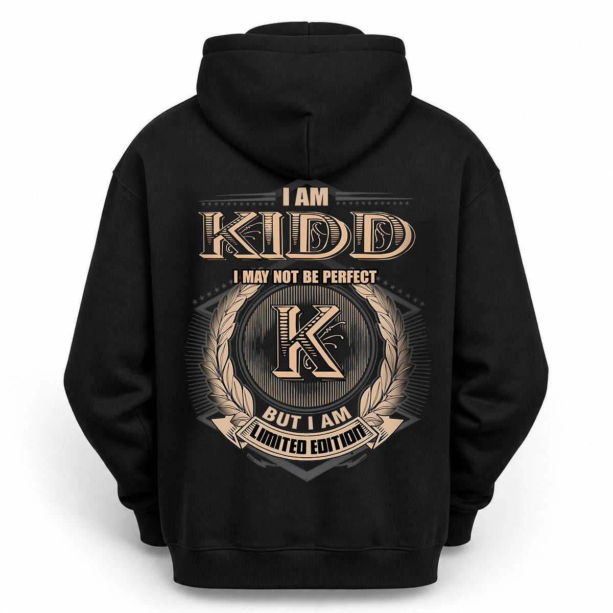 KIDD 2K-101–Personalized Name Quote Apparel “I Am NAME May Not Be Perfect But I Am Limited Edition”