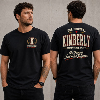 KIMBERLY W65-F6-168 – Personalized Original Issue Apparel “The Original NAME Certified One-of-One"