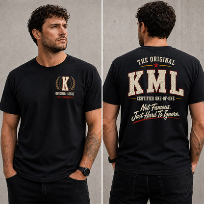 KML W65-F6-168 – Personalized Original Issue Apparel “The Original NAME Certified One-of-One"