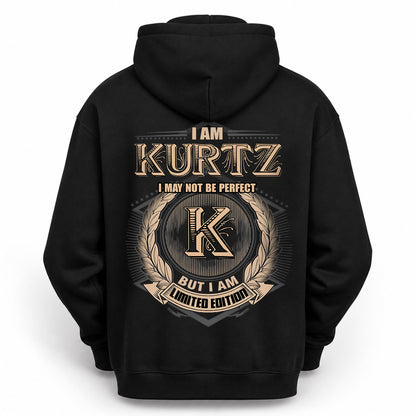KURTZ 2K-101–Personalized Name Quote Apparel “I Am NAME May Not Be Perfect But I Am Limited Edition”