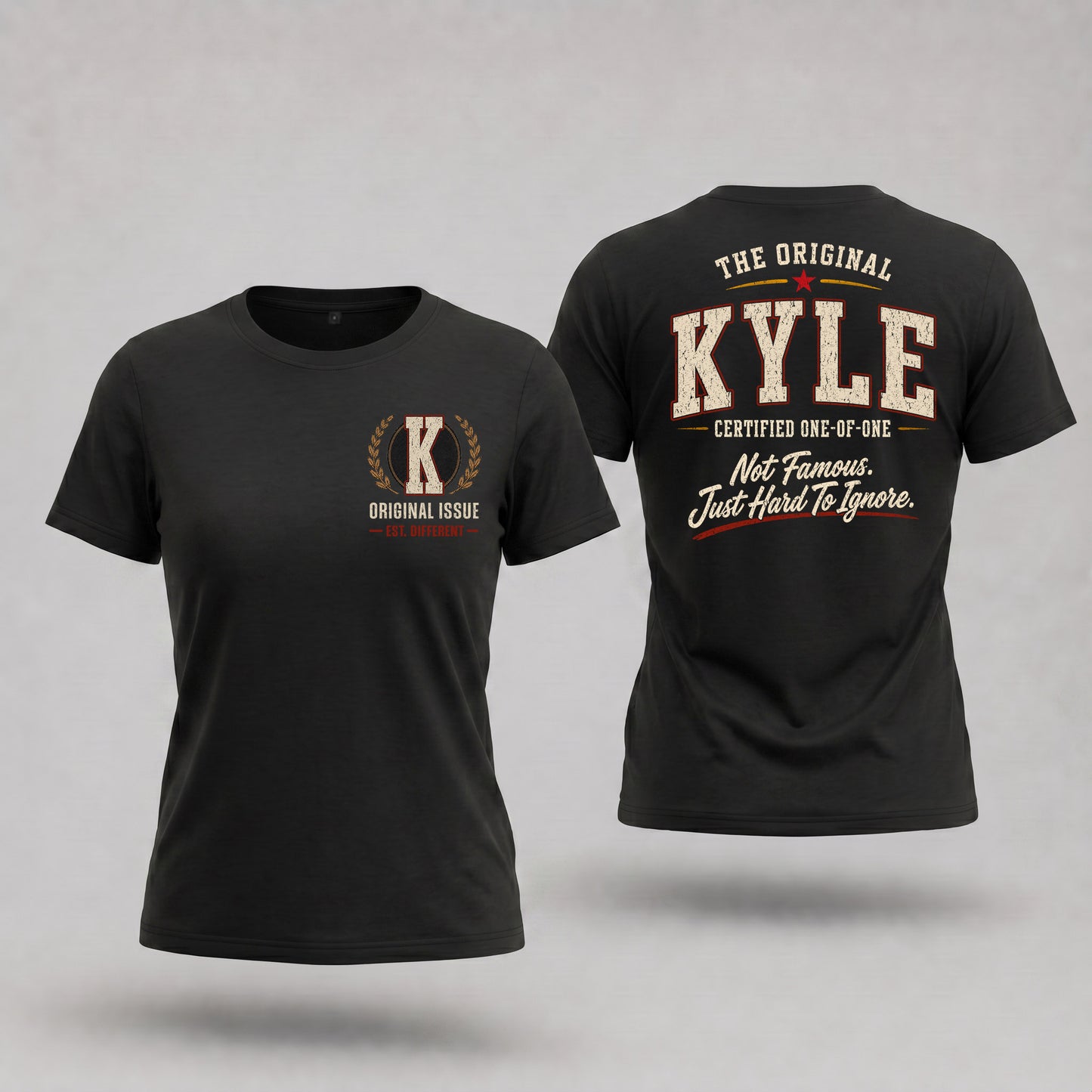 KYLE W65-F6-168 – Personalized Original Issue Apparel “The Original NAME Certified One-of-One"