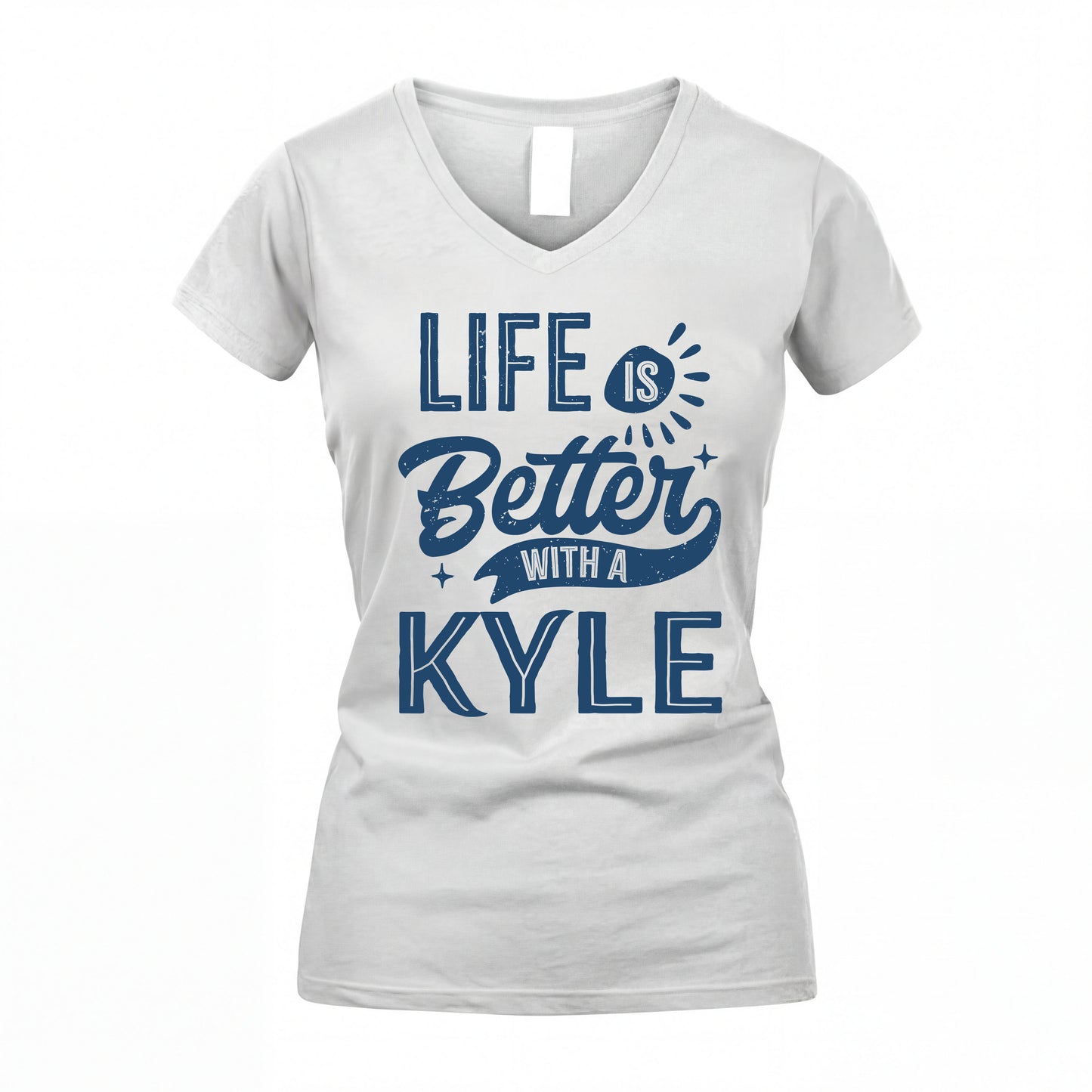 KYLE HH88-K2–Personalized Name Quote T-Shirt Life Is Better With Unisex Gift