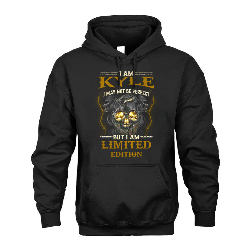 I Am Kyle, I May Not Be Perfect, But I Am Limited Edition – Personalized Skull T-Shirt