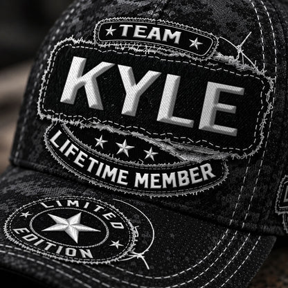KYLE TC03 HH79  Personalized Black Camo Baseball Cap, Custom Name Family Hat