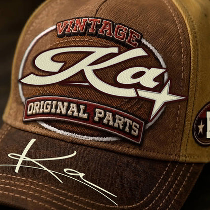 KA TC02 HH79  Personalized Name Baseball Cap, Vintage Retro Hat, Custom Gift for Him & Her