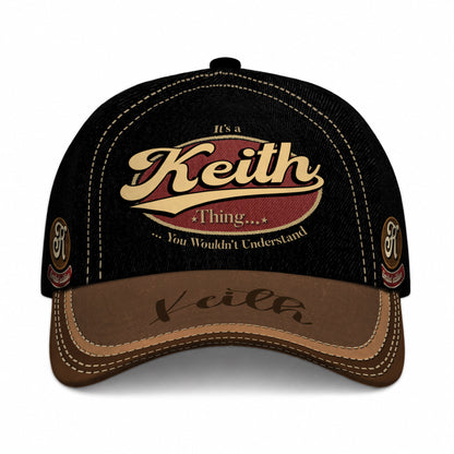 KEITH  TC06 HH79 Personalized Distressed Baseball Cap, Custom Retro Trucker Hat, Statement Dad Cap