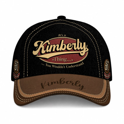 KIMBERLY  TC06 HH79 Personalized Distressed Baseball Cap, Custom Retro Trucker Hat, Statement Dad Cap