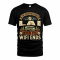 LAI TT898-K6-229 – Personalized Funny Camping Quote Apparel “The Adventure Begins When The WiFi Ends”