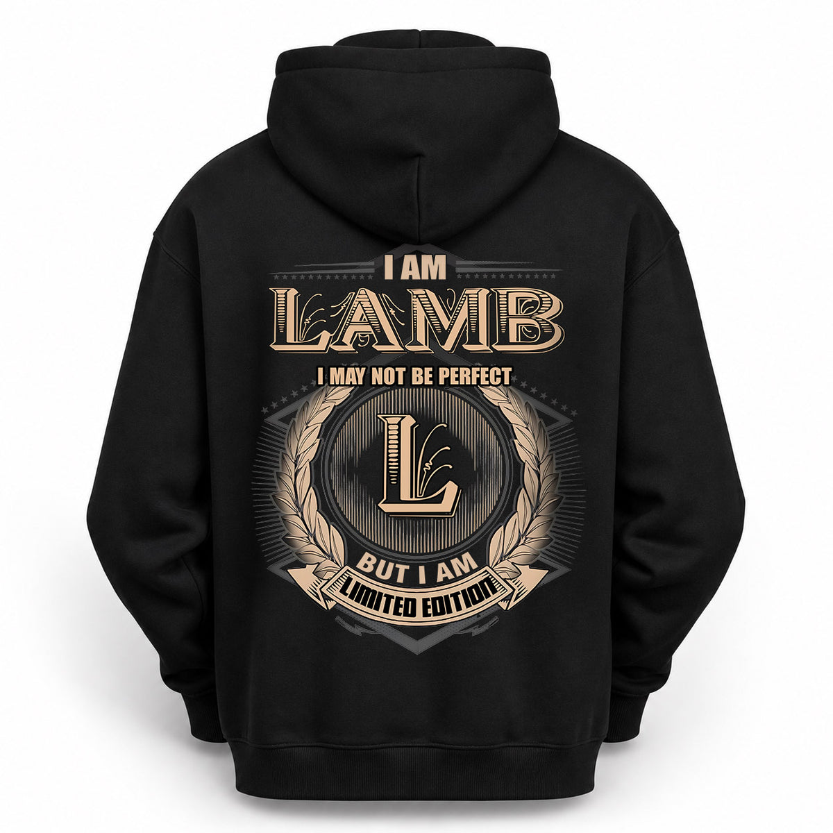 LAMB 2K-101–Personalized Name Quote Apparel “I Am NAME May Not Be Perfect But I Am Limited Edition”