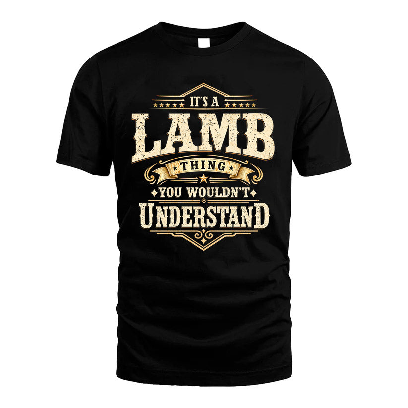 LAMB HH-F009–Personalized Name Quote Apparel “It’s an NAME Thing You Wouldn’t Understand”
