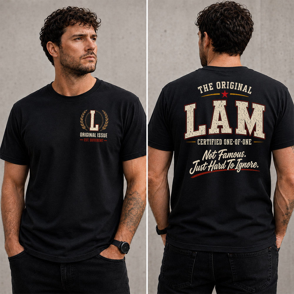 LAM W65-F6-168 – Personalized Original Issue Apparel “The Original NAME Certified One-of-One"