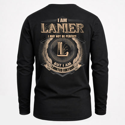 LANIER 2K-101–Personalized Name Quote Apparel “I Am NAME May Not Be Perfect But I Am Limited Edition”