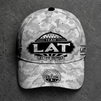 LAT TC01 HH79 Team Your Name Hat, Personalized Camo Baseball Cap, Custom Family Gift, Gift for Him Her